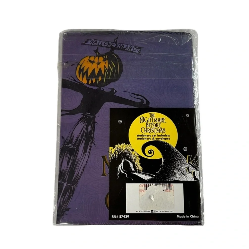 Vintage Y2K The Nightmare Before Christmas Stationary Set Halloween 90s Goth NWT